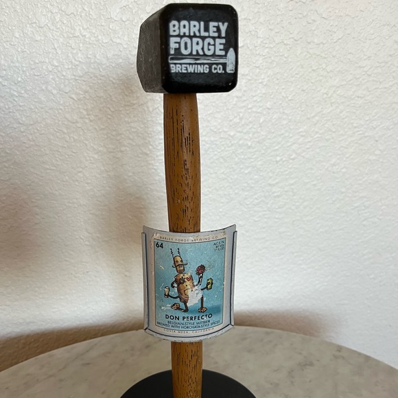 11" Barley Forge Brewing Co Hammer Beer Tap Handle Man Cave Kegerator - Picture 3 of 6